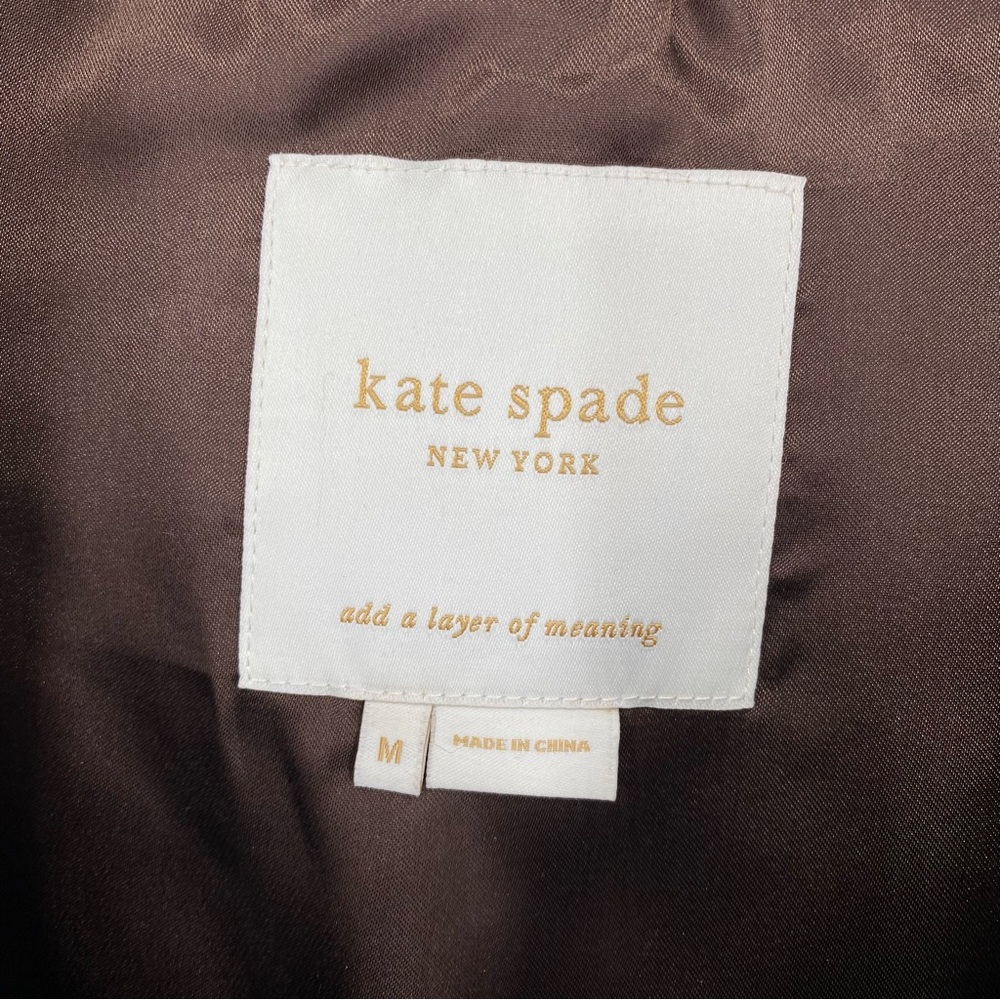 Kate Spade Faux Fur Cape Coat Medium Chocolate Brown - Picture 10 of 13